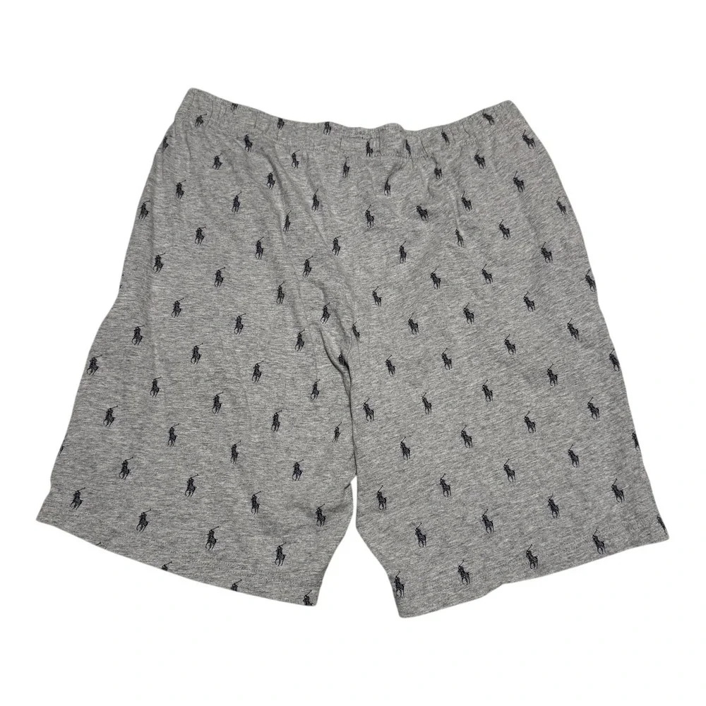 Polo Ralph Lauren Gray All Over‎ Print Pony Logo Sleepwear Shorts Men's Medium